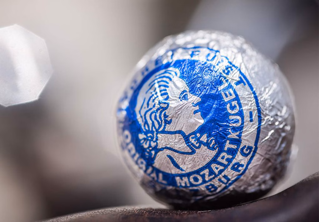 Fürst Mozartkugeln, traditional chocolate and marzipan confection from Salzburg.