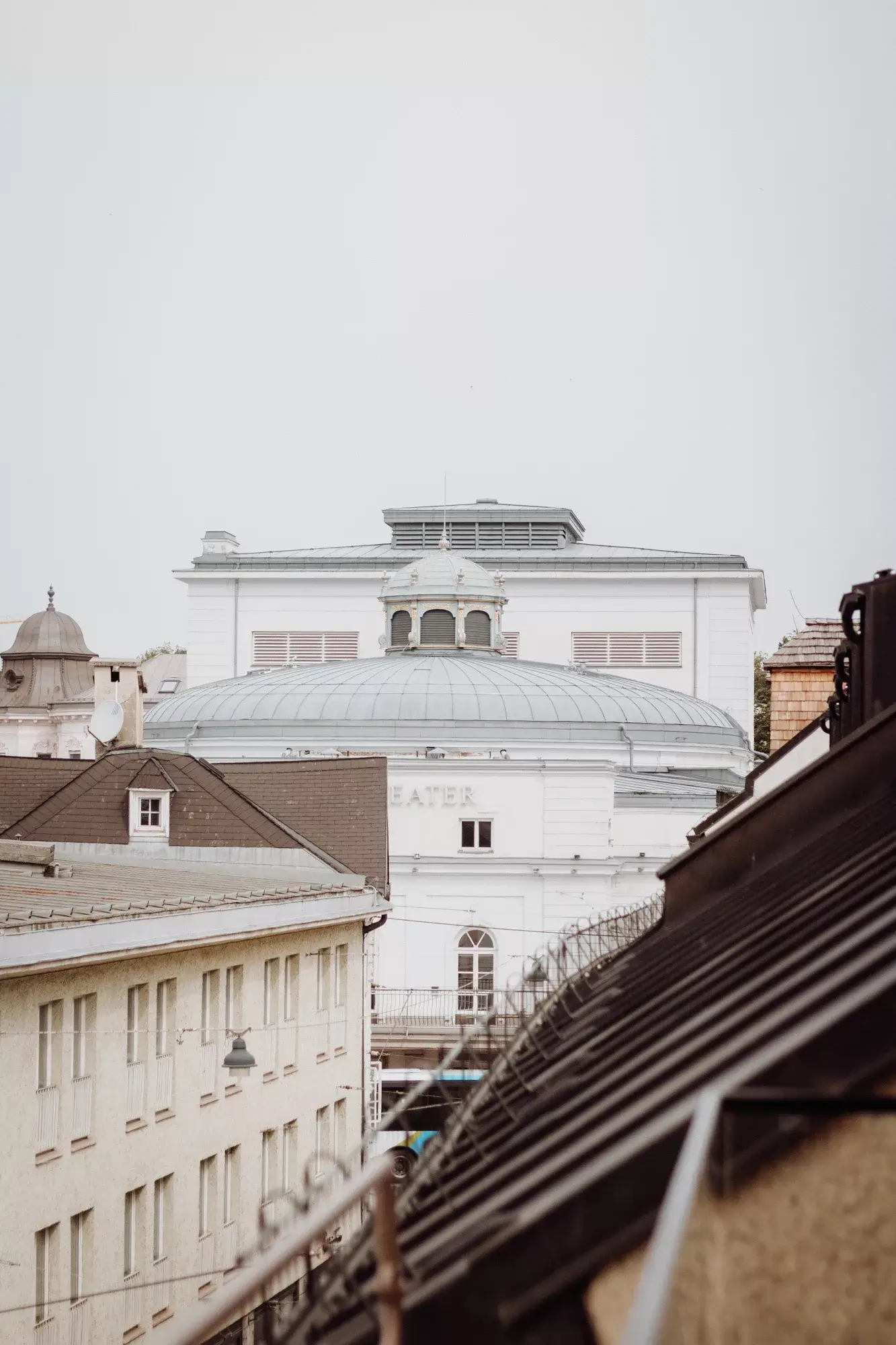 Enjoy the view over the old town roofs of salzburg