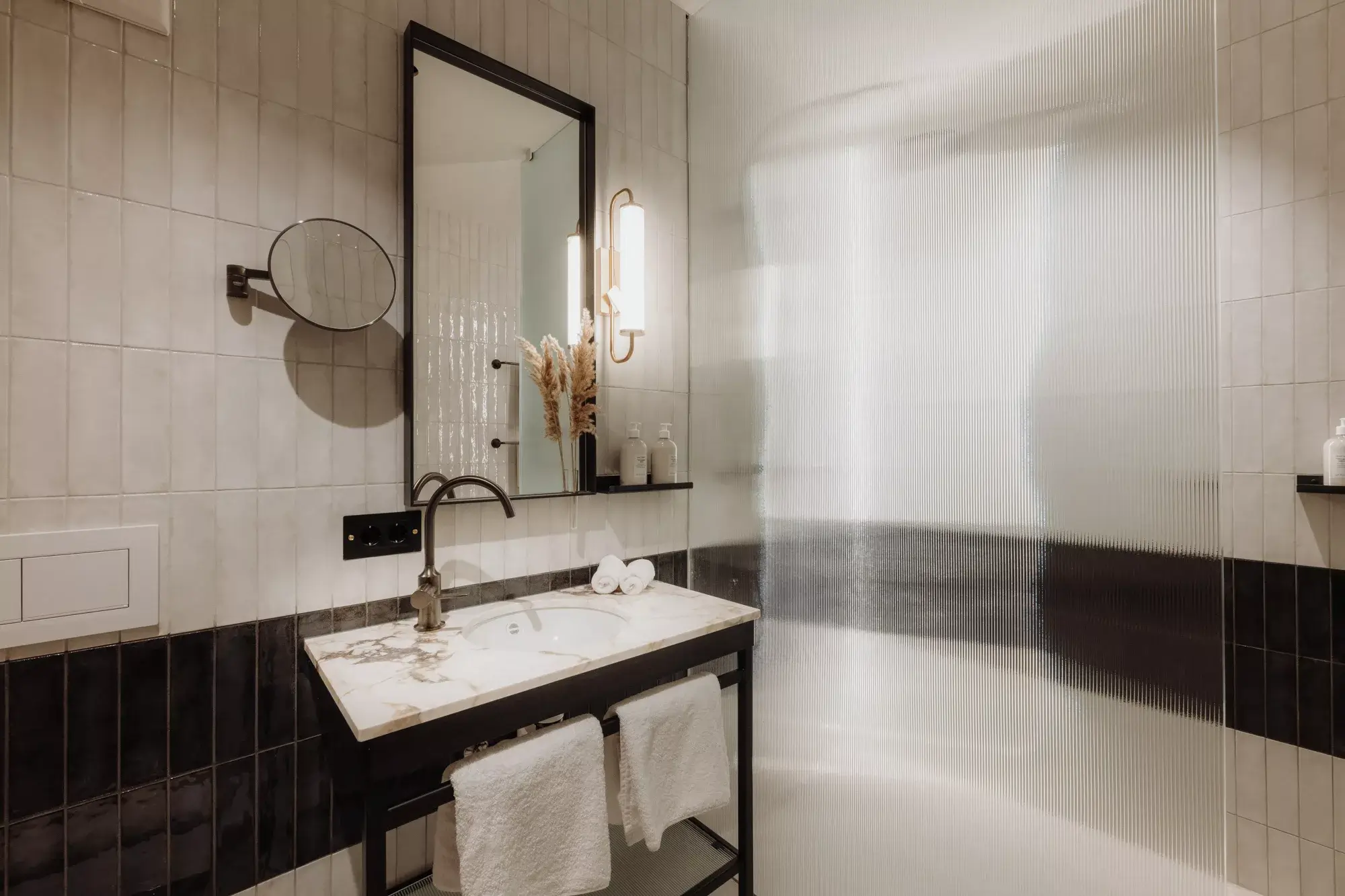 Italian tiles, marble washbasins and designer bathroom fittings at Gentle hide